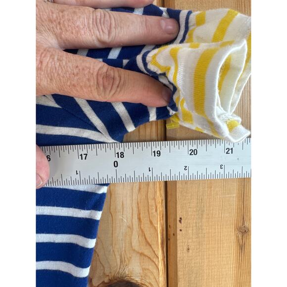 Boden Imogen Jersey Striped Dress 8R – Blue & White Stripes, V-Neck, 1/4 Sleeves - Picture 6 of 7